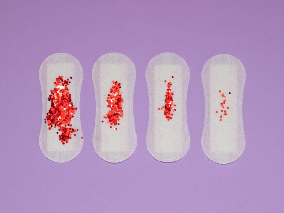 Menstrual pads to highlight the power of menstruation and moon cycles.