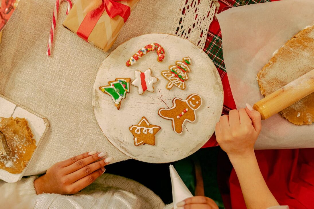 Homemade Christmas cookies is a great way to practice mindfulness during the holidays. 