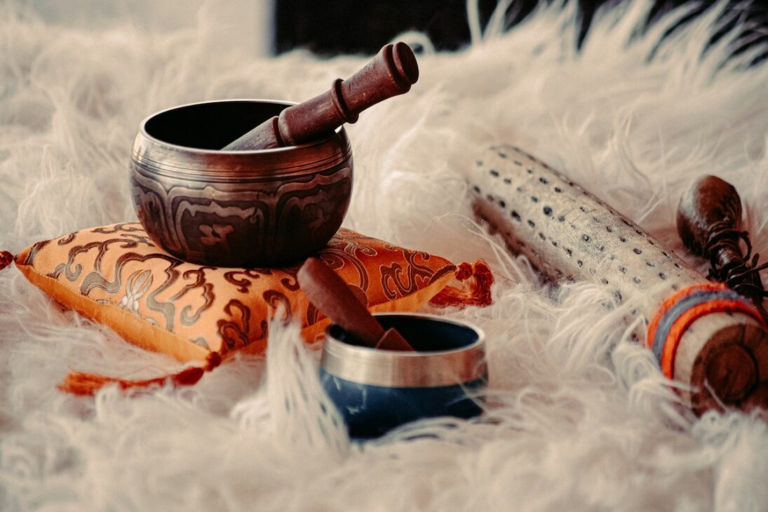 Using sound bowls and rain sticks can help you receive the benefits of sound healing 
